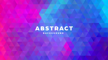 Triangle polygonal abstract background. Colorful gradient design. Low poly shape banner. Vector illustration.