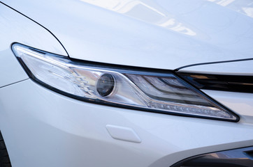 front headlight of the car
