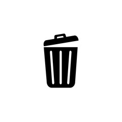 Trash icon trendy flat design. Vector