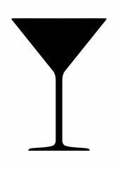 Cocktail glass dark silhouette