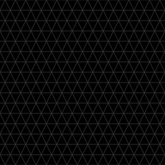 Grey line triangle seamless pattern graphic on black background vector.