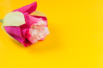 corrugated paper flower