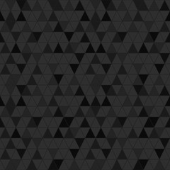 Seamless black color triangle pattern background vector.