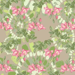 Foto op Canvas Fashionable pattern in small flowers. Floral background for textiles. © eylul_design
