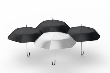 3d rendering, the umbrella with white background