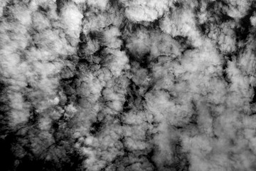 White cloud isolated on black background