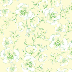 Fashionable pattern in small flowers. Floral background for textiles