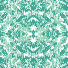 Naklejka na ściany i meble Leaves texture pattern.Watercolor floral background.