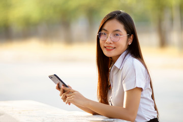 Fototapeta premium Portrait of female university student