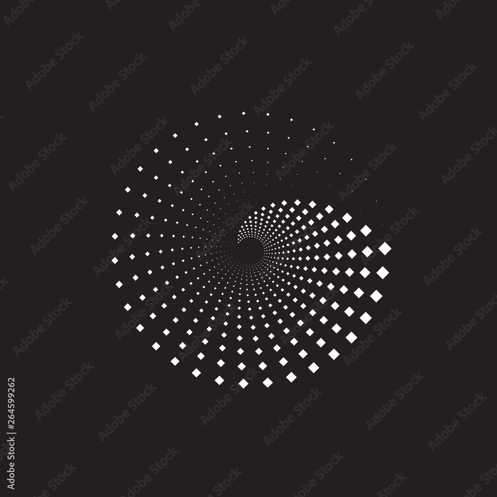 Poster halftone dots circle texture. creative geometric pattern. abstract vector background.