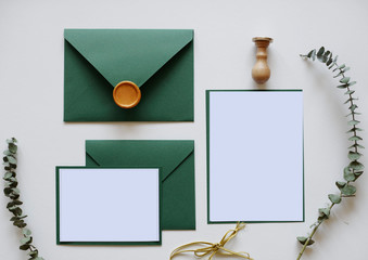postcard on the wooden table