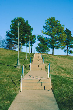 Pathway Up The Hill At James Madison University 