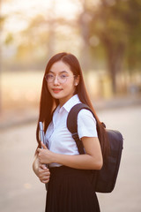 Portrait of female university student