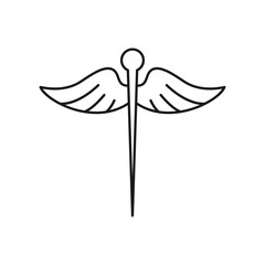 Medical symbol of the emergency Acupuncture of life icon vector.