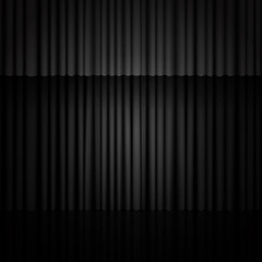 Background with black curtain. Design for presentation, concert, show