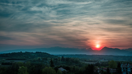 Evening in the countryside of Friuli