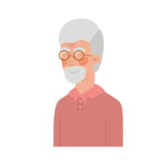 cute grandfather avatar character