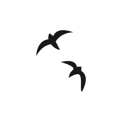 Seagull Icon Vector. Bird crow icon. Simple illustration.