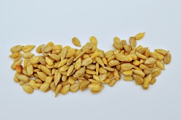 Pine Nuts Pignoli Isolated on White Background