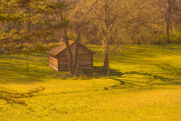 Fototapeta premium Cabin in the valley