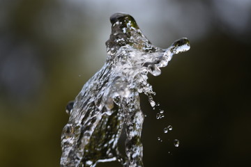 drop of water falling in super slow motion