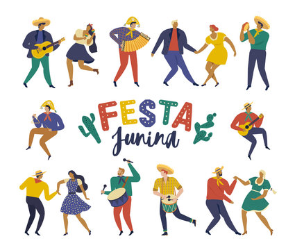 Festa Junina. Vector templates for Latin American holiday, the June party of Brazil. Design for banner and over use.