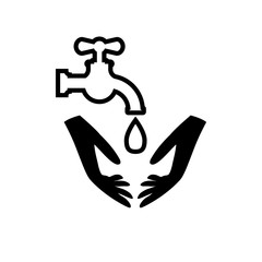 Wash your hands icon or sign