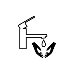 Wash your hands icon or sign