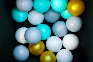 Children's plastic balls for dry pool and fun game.