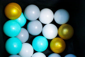 Children's plastic balls for dry pool and fun game.