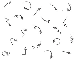 Obraz premium set of arrow icons, such as linear, curve, aiming, next