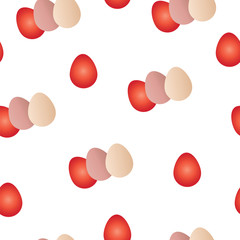 seamless pattern with Easter eggs vector - festive theme
