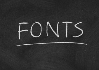 Obraz premium fonts