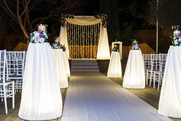 Jewish Hupa , wedding putdoor .