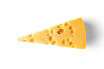 Fototapeta Cheese isolated on white background.  obraz