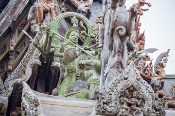 Sculptures in wood , Thailand