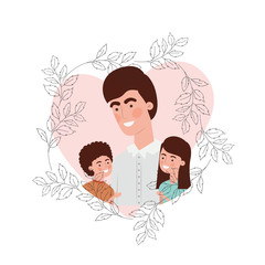father with children avatar character