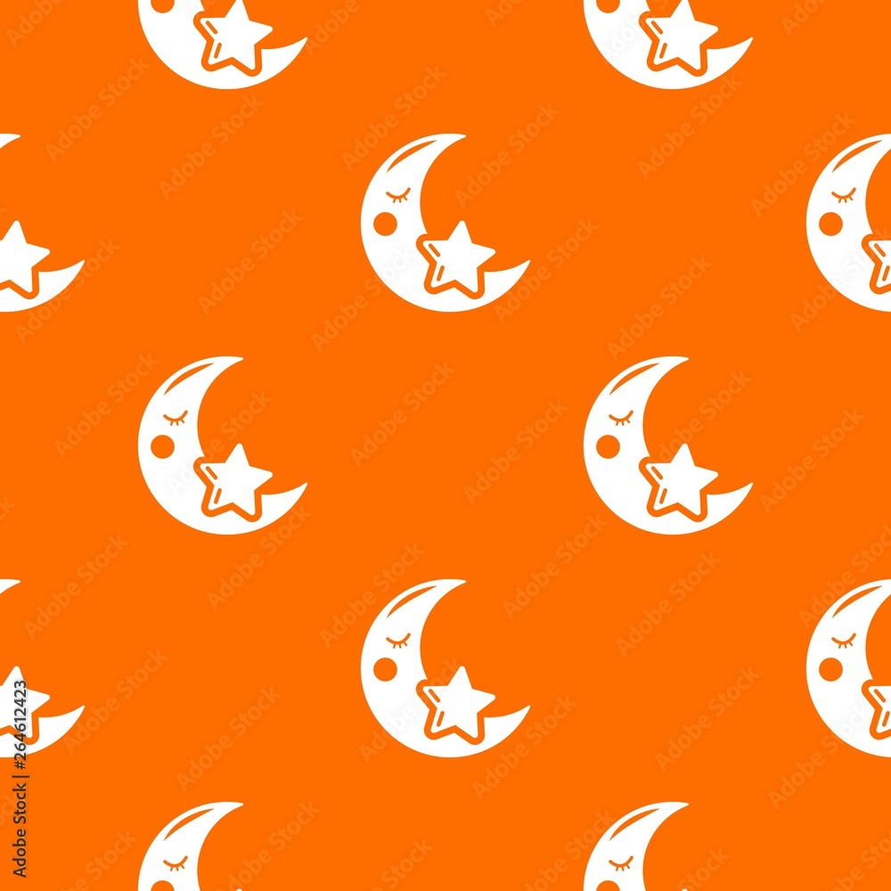 Aufkleber moon pattern vector orange for any web design best
