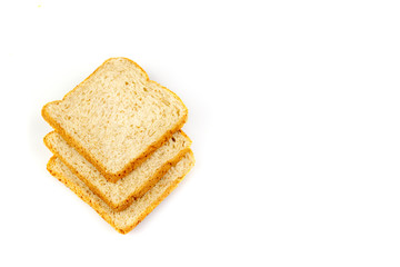 sliced bread isolated on white backgroun