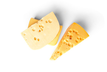 Cheese isolated on white background. 