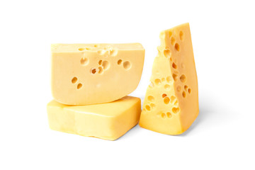 Cheese isolated on white background. 