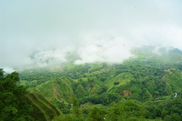 view of the valley at the foot of the mountain lompo battang