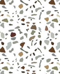 Terrazzo seamless patterns marble rock floor stone texture. 