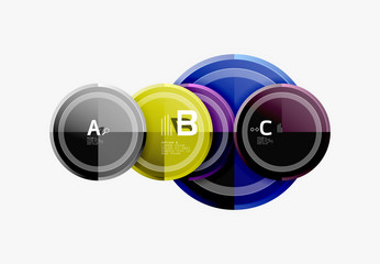 Colorful glossy circles background