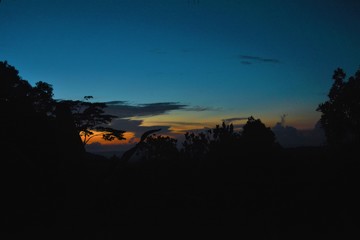 before sunrise in the morning