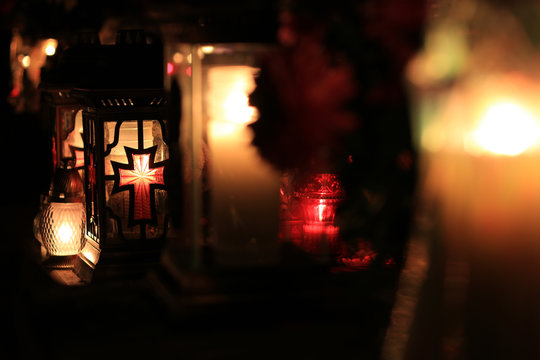 candles in cementry