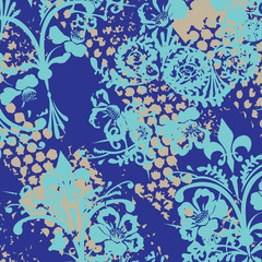Fashionable pattern in small flowers. Floral background for textiles