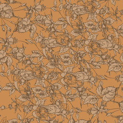 Fashionable pattern in small flowers. Floral background for textiles.