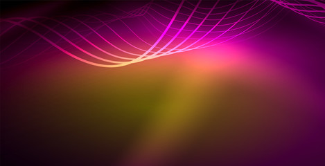 Neon lines shiny glowing background