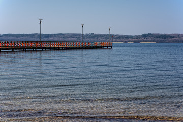 Zarnowitzer See Pier Wasser Geländer  Kaschubei